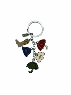 Coach Multicolor Enamel Rainy Day Charm Keychain